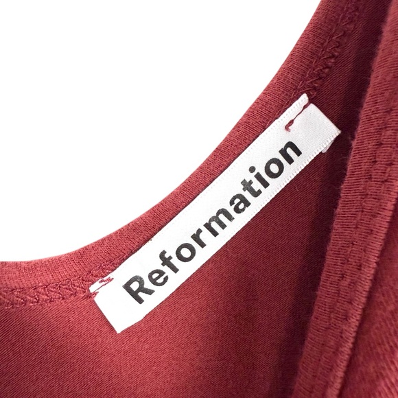 Reformation Tyra Knit Dress Chianti XL - Picture 6 of 8